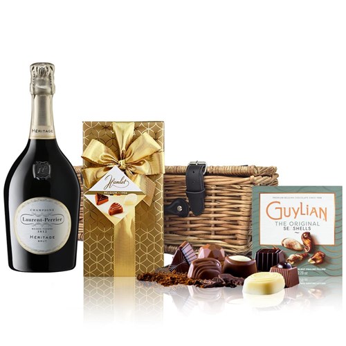 Laurent Perrier Heritage MV Champagne 75cl And Chocolates Hamper
